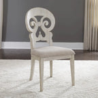 Farmhouse Reimagined Antique White 5 Piece Pedestal Table Set