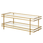 Brass/Blackened Bronze 4-Tier Arched Steel & Glass Display Shelf