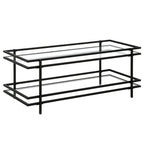 Brass/Blackened Bronze 4-Tier Arched Steel & Glass Display Shelf