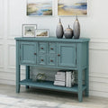 Retro Wood Buffet Sideboard with Drawers & Cabinets, Multi-Color, 1-Piece