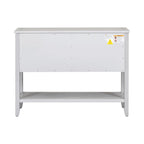 Retro Wood Buffet Sideboard with Drawers & Cabinets, Multi-Color, 1-Piece