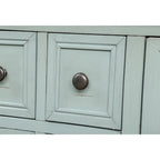 Retro Wood Buffet Sideboard with Drawers & Cabinets, Multi-Color, 1-Piece