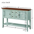 Retro Wood Buffet Sideboard with Drawers & Cabinets, Multi-Color, 1-Piece