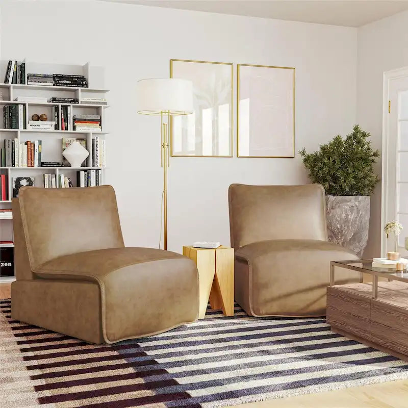 Espresso / Acorn Faux Leather Power Recliner, Single Seat