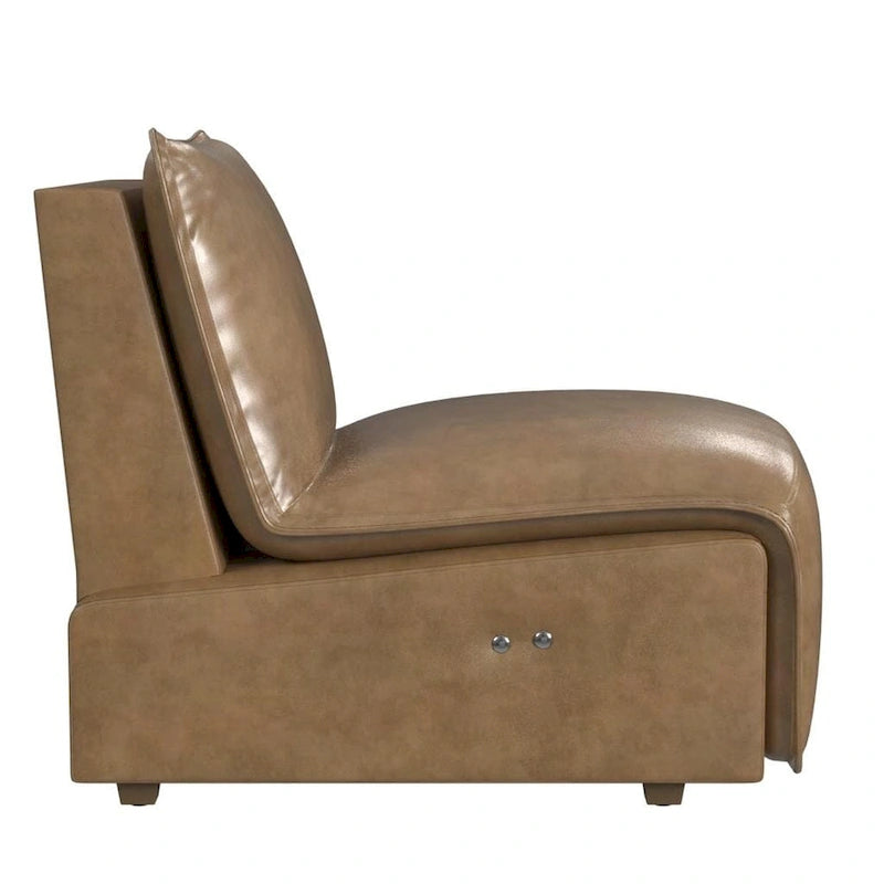 Espresso / Acorn Faux Leather Power Recliner, Single Seat