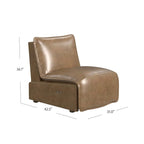 Espresso / Acorn Faux Leather Power Recliner, Single Seat