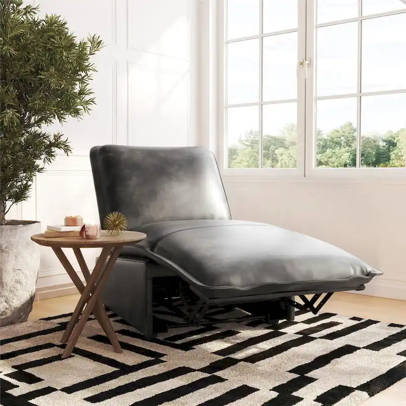 Espresso / Acorn Faux Leather Power Recliner, Single Seat