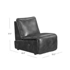 Espresso / Acorn Faux Leather Power Recliner, Single Seat