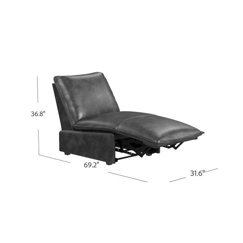 Espresso / Acorn Faux Leather Power Recliner, Single Seat