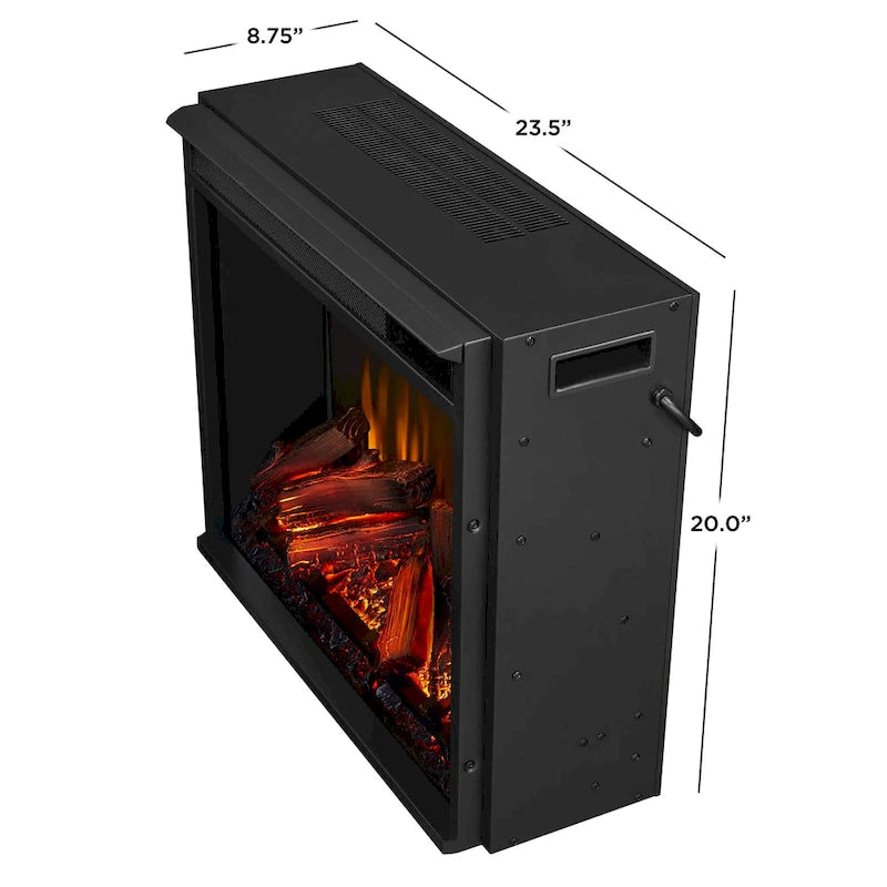 Mahogany Electric TV Stand with Fireplace, 4-Shelf, Single Unit – 75.5"W x 21.5"D x 27.7"H