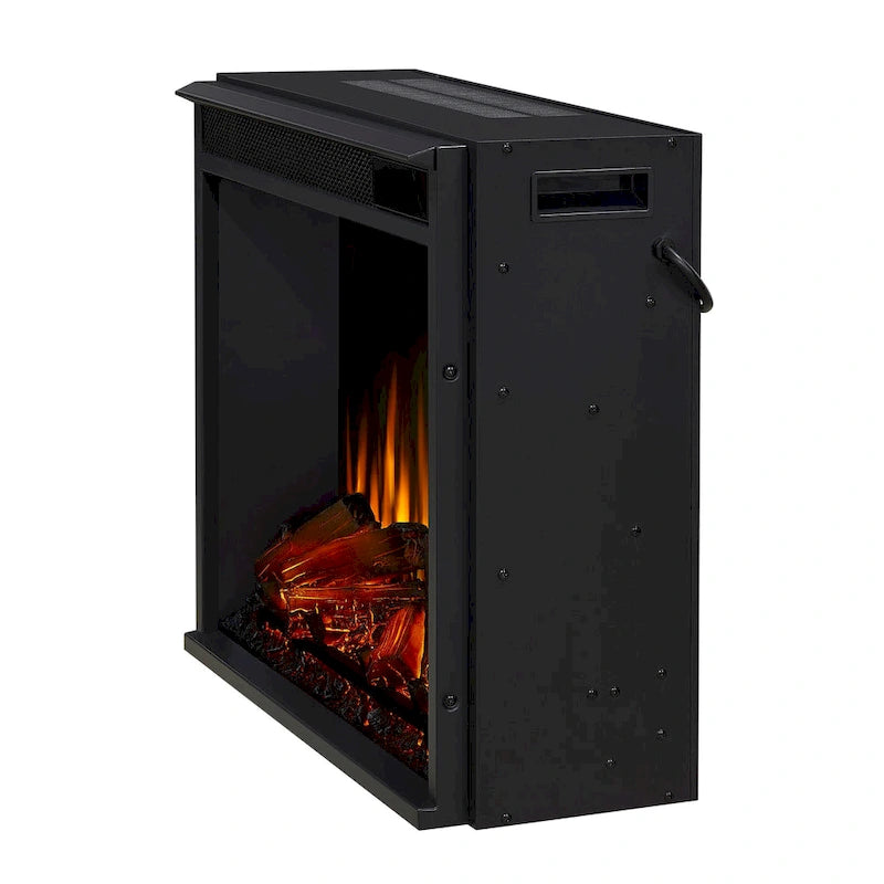 Mahogany Electric TV Stand with Fireplace, 4-Shelf, Single Unit – 75.5"W x 21.5"D x 27.7"H