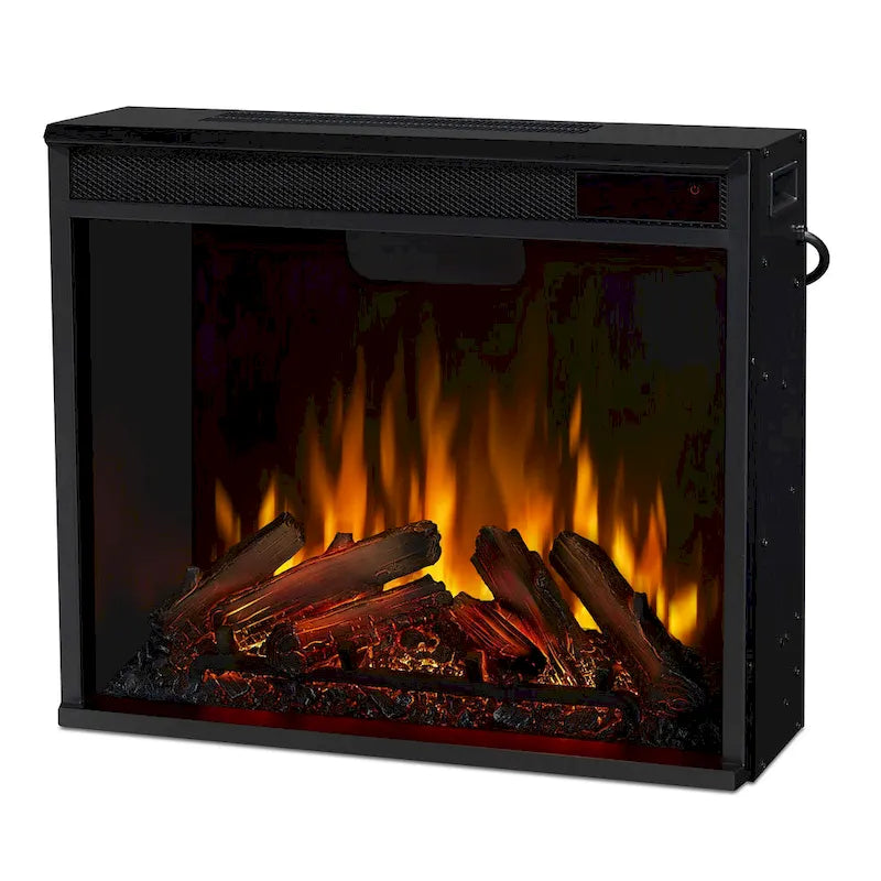 Mahogany Electric TV Stand with Fireplace, 4-Shelf, Single Unit – 75.5"W x 21.5"D x 27.7"H