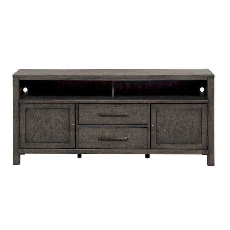 Dusty Charcoal Distressed 66" TV Console, Fits up to 72" TVs