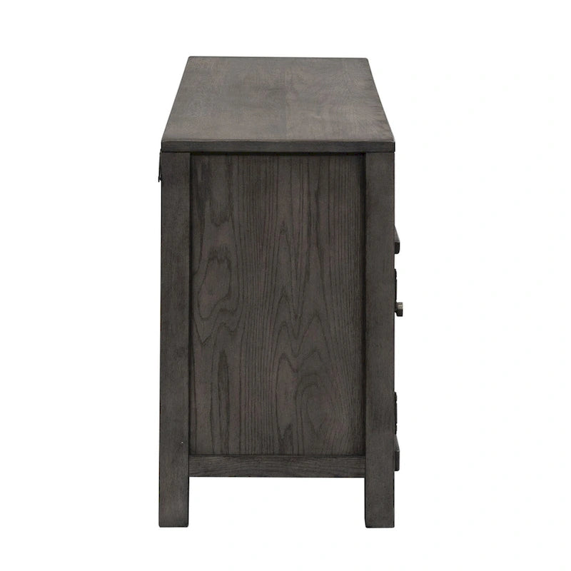 Dusty Charcoal Distressed 66" TV Console, Fits up to 72" TVs