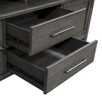 Dusty Charcoal Distressed 66" TV Console, Fits up to 72" TVs