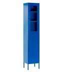 Blue Steel Finish Two-Door Storage Cabinet, Single User