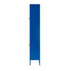 Blue Steel Finish Two-Door Storage Cabinet, Single User