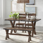 Simple Living Mandeville 4-piece Solid Wood Dining Set with Bench