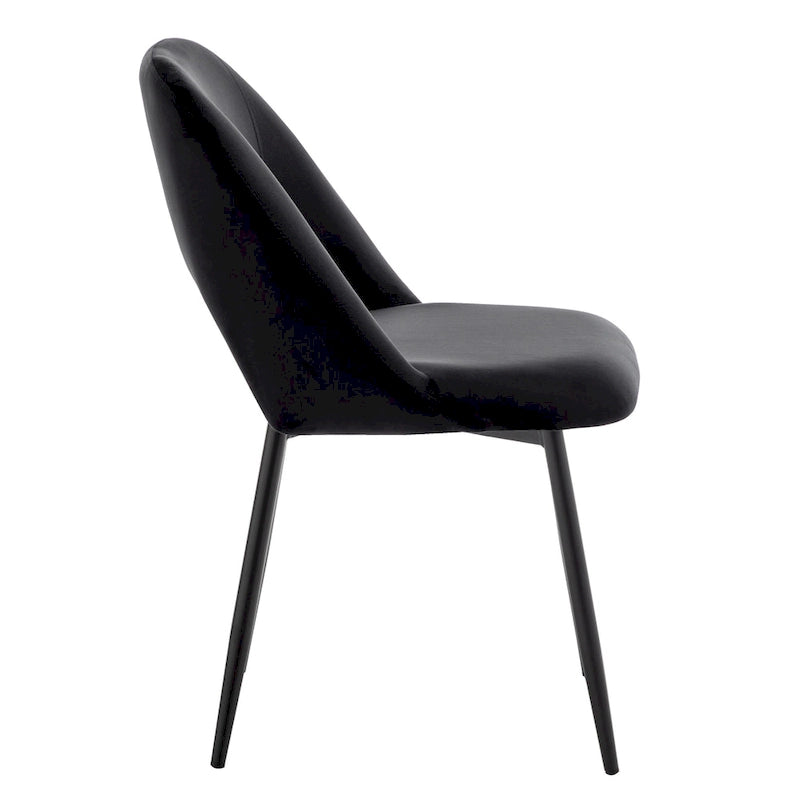 Porthos Home Orde Velvet Dining Chairs with Steel Legs, Set of 2
