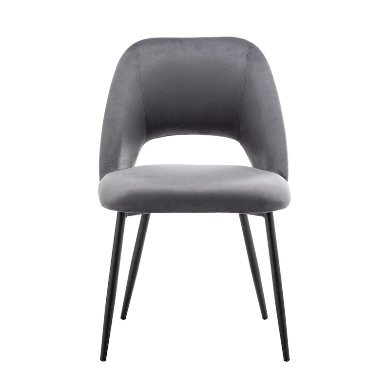 Porthos Home Orde Velvet Dining Chairs with Steel Legs, Set of 2