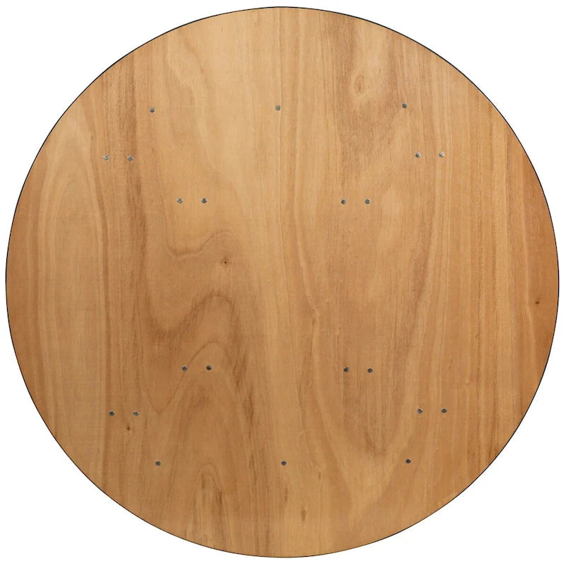 Natural, Round, Folding Banquet Table (Seats up to 8)