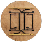 Natural, Round, Folding Banquet Table (Seats up to 8)