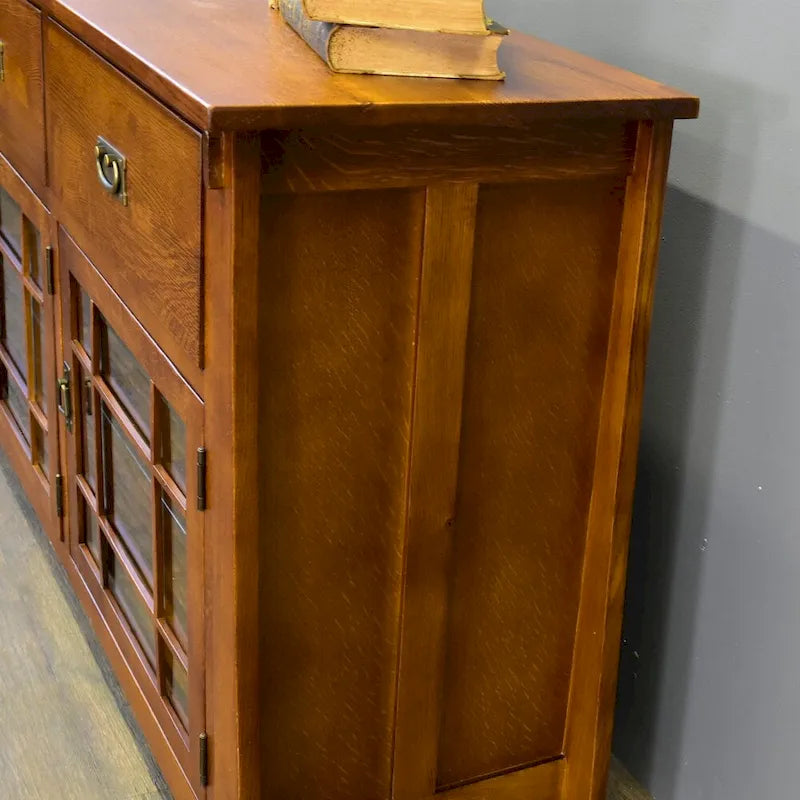 Walnut Craftsman Style Sideboard, 72" Wide