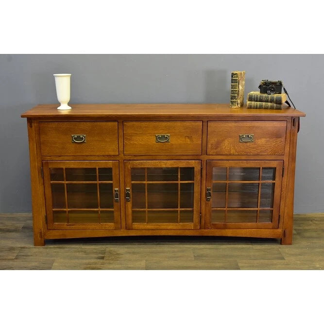 Walnut Craftsman Style Sideboard, 72" Wide
