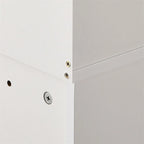 White/Black Farmhouse Over-Toilet Storage Cabinet with Barn Doors, 1-Person Assembly