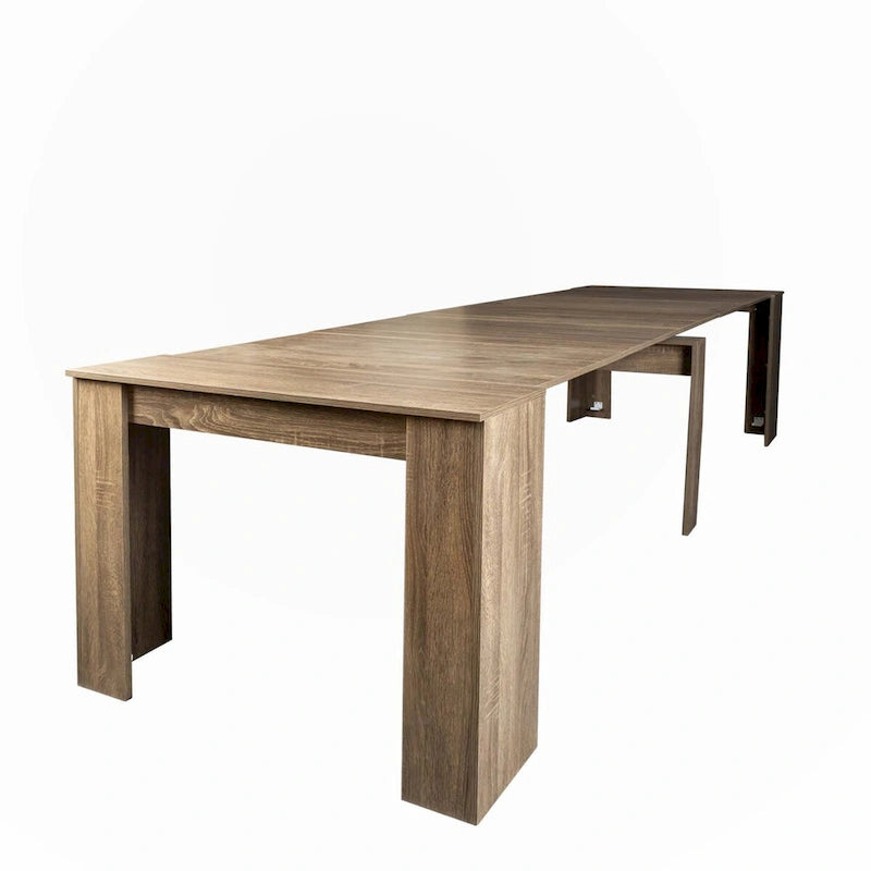Brown Extendable Console/Dining Table, Seats up to 8