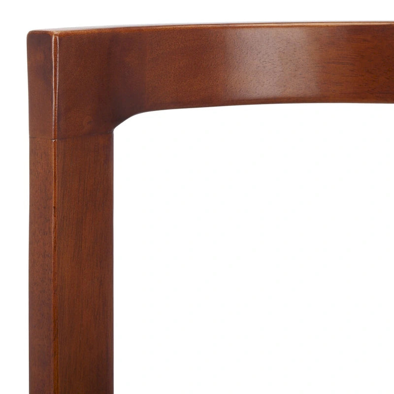 White Round Dining Chair, Solid Wood Frame, Set of 2