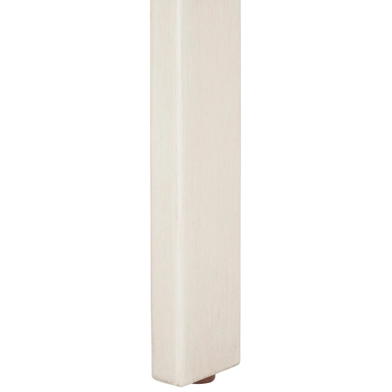 White Round Dining Chair, Solid Wood Frame, Set of 2